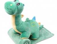 М'яка іграшка-плед- подушка 3в1 "Динозавр-дракон-зелений"