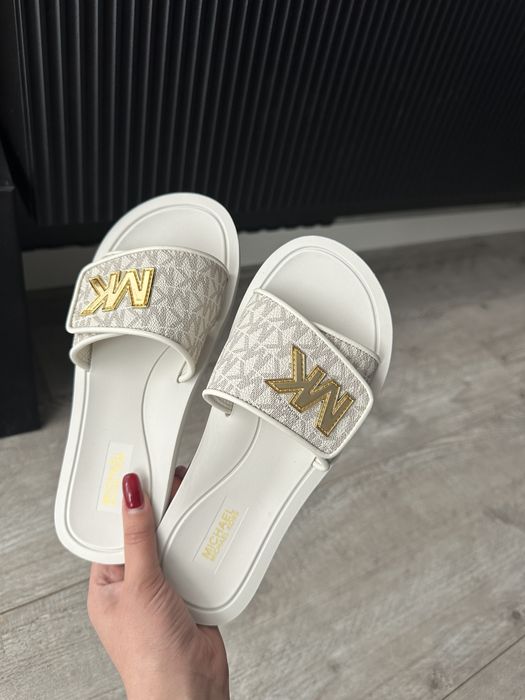 Nowe logowane klapki damskie Michael kors 37 vanillia