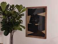 Tela "Leighton" da KindaHome, 80x110cm, com moldura em madeira e vidro