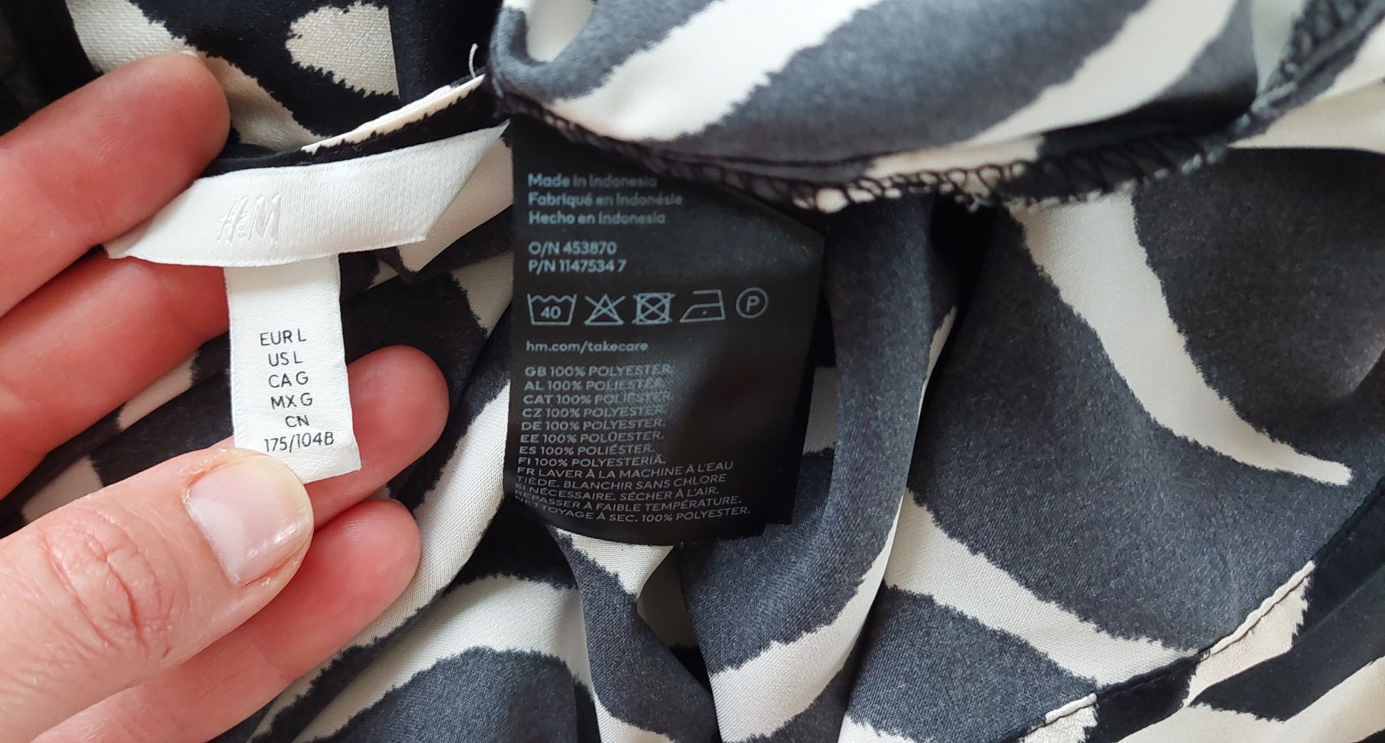 H&M r.L sukienka kopertowa zwierzęcy print / zebra