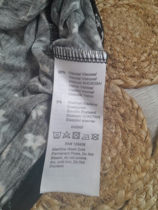 Sukienka ciążowa czarna w kwiaty S M 36 38 Bonprix wiskoza