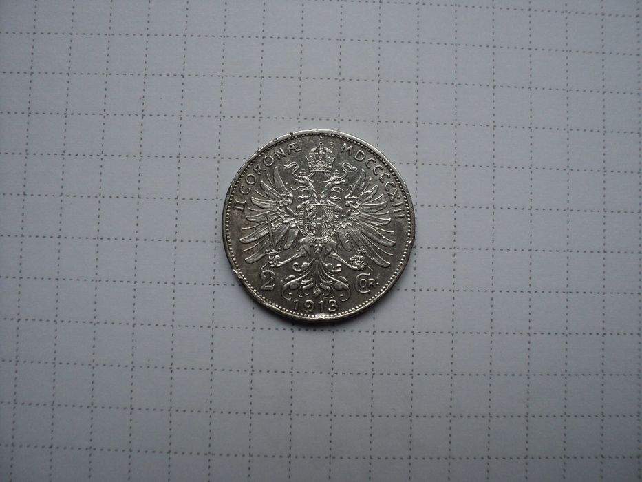 srebrna moneta Austria 2 korony 1913 (I)