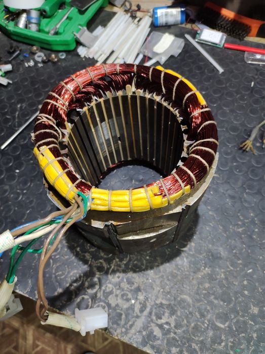 Перемотка ремонт статора бензогенератора