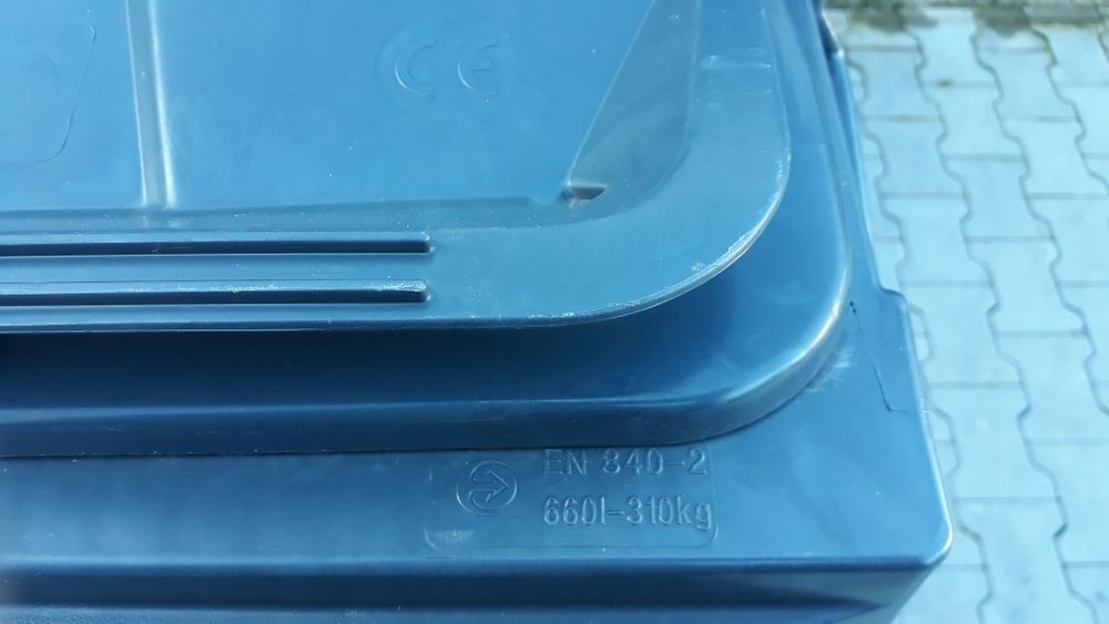 Kosz na śmieci pojemnik na odpady 660 litrów mniejszy 1100 FV
