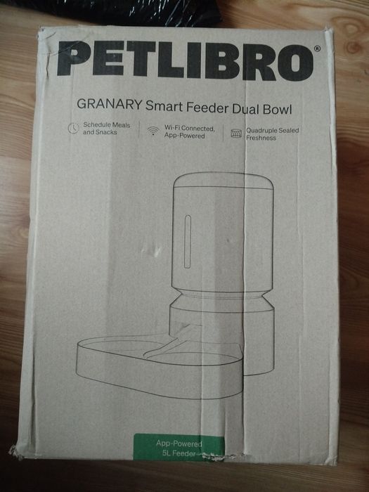 Petlibro Granary Automatyczny Dozownik Karmy Z Podwójną Miską 5l