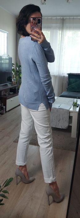 Fioletowy niebieski lekki cienki sweterek Marks&Spencer M&S S/M