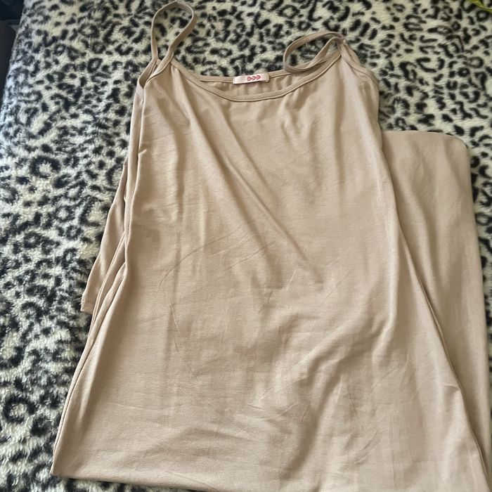 сукня максі з лямками,беж