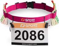 pas do biegania pasek na numer startowy race belt różowy rj sport
