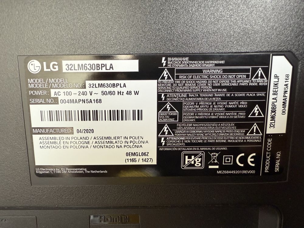 Tv LG 32 polegadas