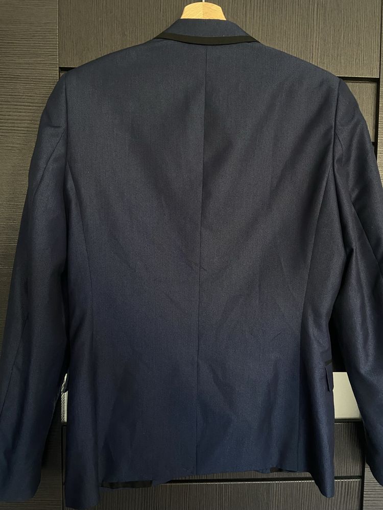 Granatowa marynarka slim fit H&M