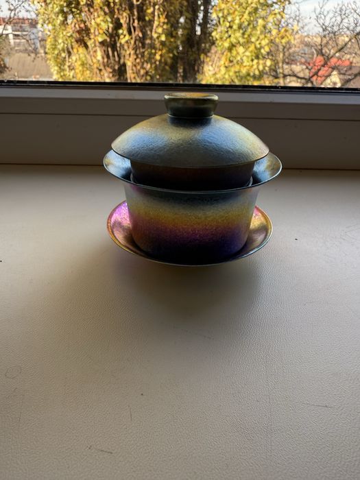 Набор Титановая Гайвань + 2 Пиалы для Чайной Церемонии Чайна Церемонія