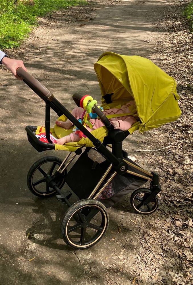 Коляска Cybex Priam 3в1 + дощовики та підстаканник
