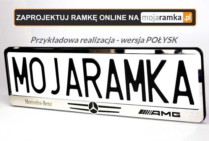 Ramka METAL do tablicy rejestracyjnej DODAJ NAPIS! na pod rejestracje