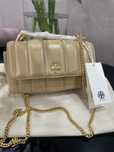 Torebka Kira Mini Flap Tory Burch łańcuszek bezowa nowa z metką
