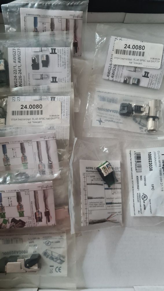 Wtyczka RJ 45 Telegärtner do internetu