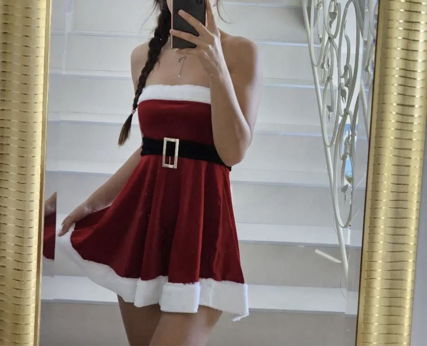 Еротичний Новорічний костюм Санта снегуронька,подарок,еротическийсанта