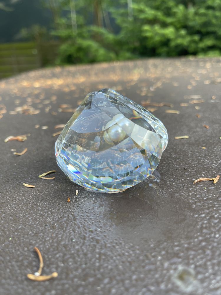 Unikatowa perła Swarovskiego w kryształowej muszli