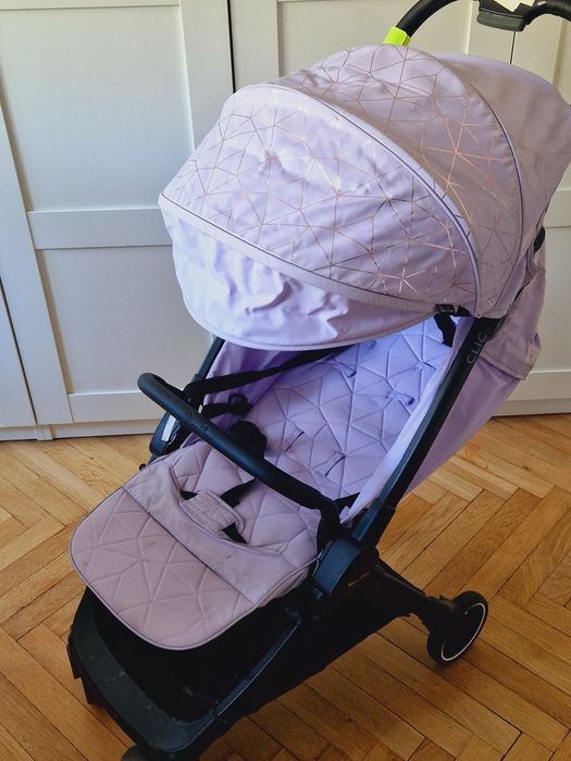 Silver Cross Clic spacerówka skladana na raz lila wózek filt UPF 50