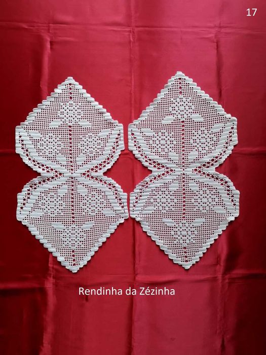 Naperons de quarto em crochê artesanal