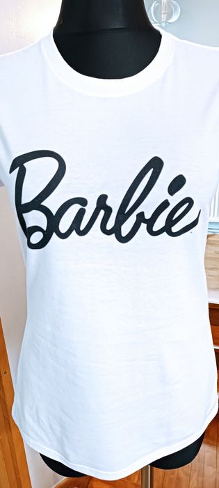 Koszulka Damska z Nadrukiem Barbie Biała r.S Nowa