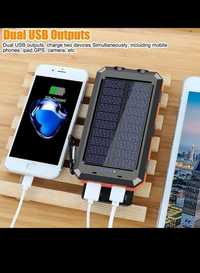 Powerbank solarny, charger, 2xUSB, 200000 mah