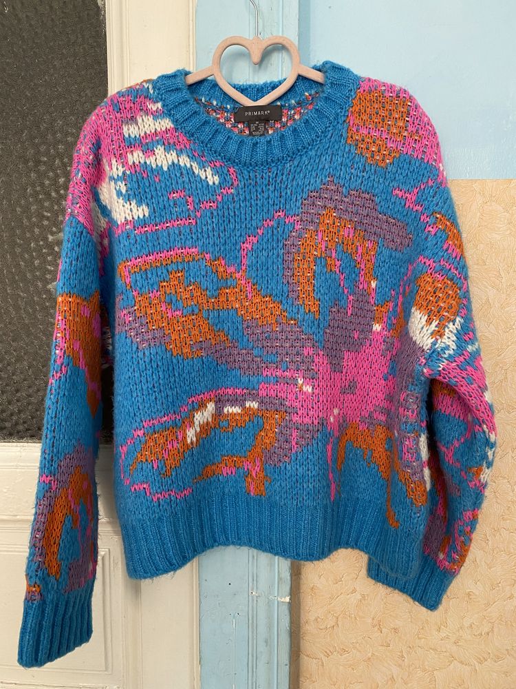 Свитер PRIMARK 44 S яркий красивый