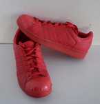 Sneakersy adidas Superstar czerwone skórzane 36