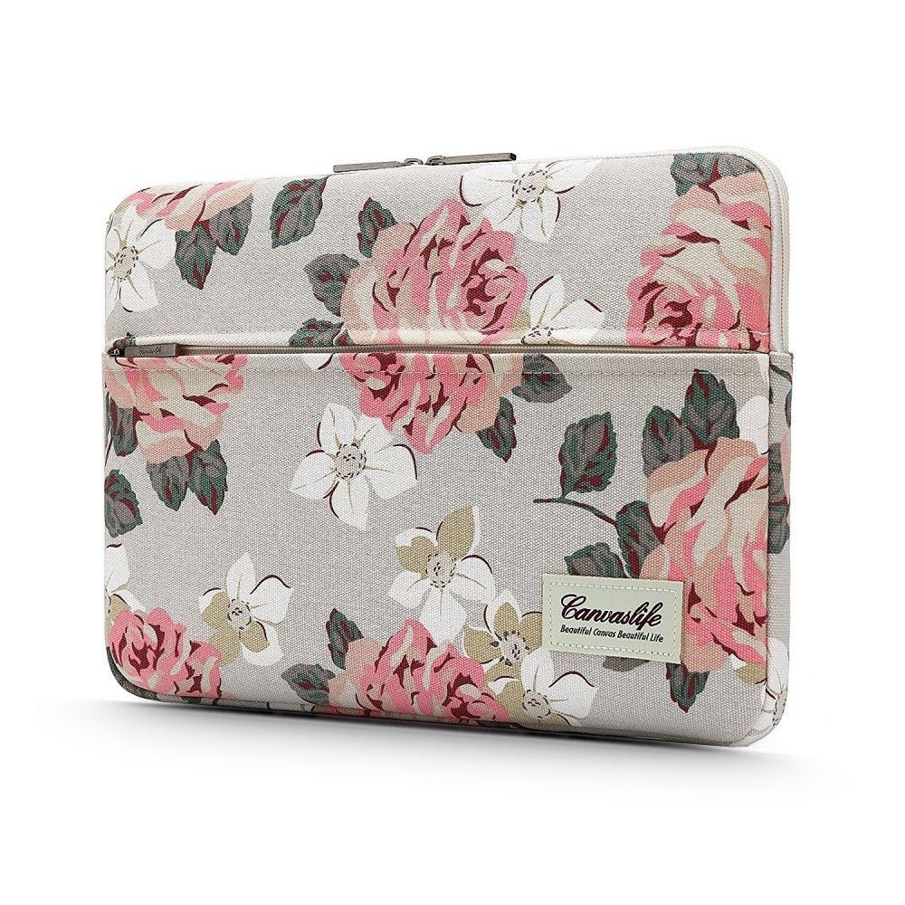 Etui Pokrowiec Do Laptopa 15-16" Canvaslife Sleeve White Rose