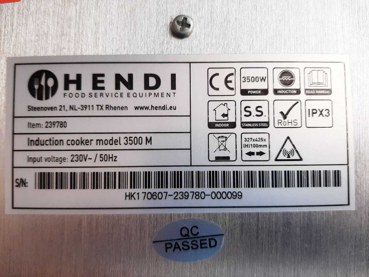 Плита індукційна Hendi 3500W професійна настільна