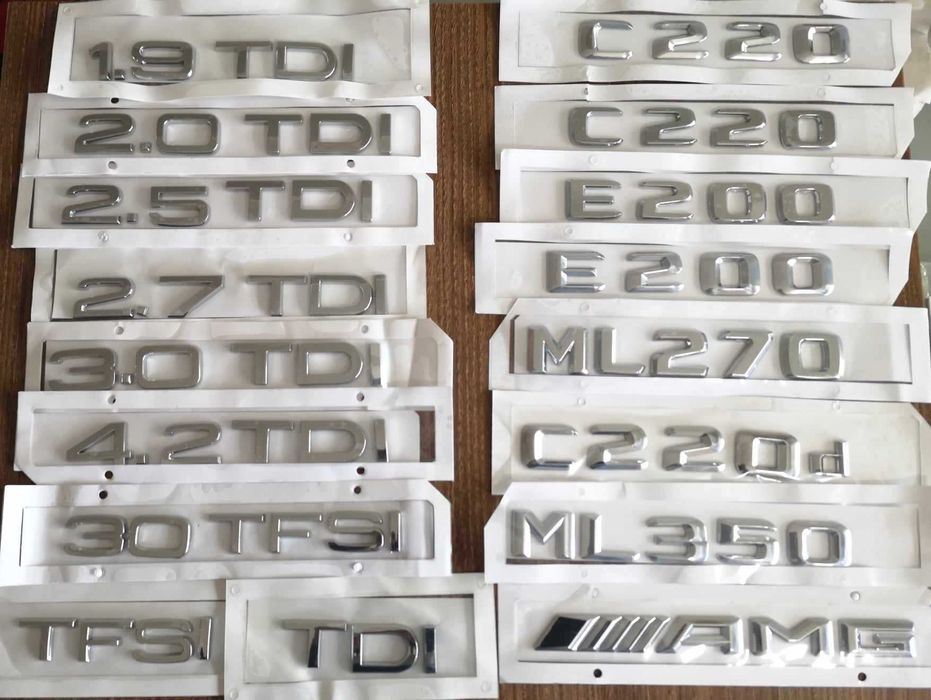 Simbolo Letras S3 S4 TDI FR M S Line A3 A4 VW BMW Ford Audi Mini ...
