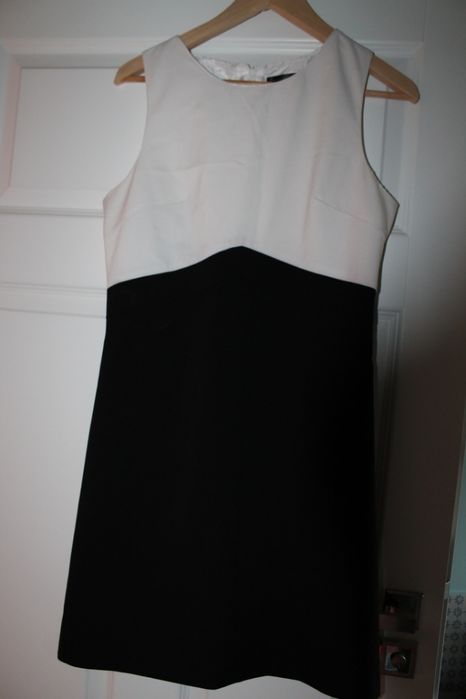 sukienka kremowo czarna  top shop 38