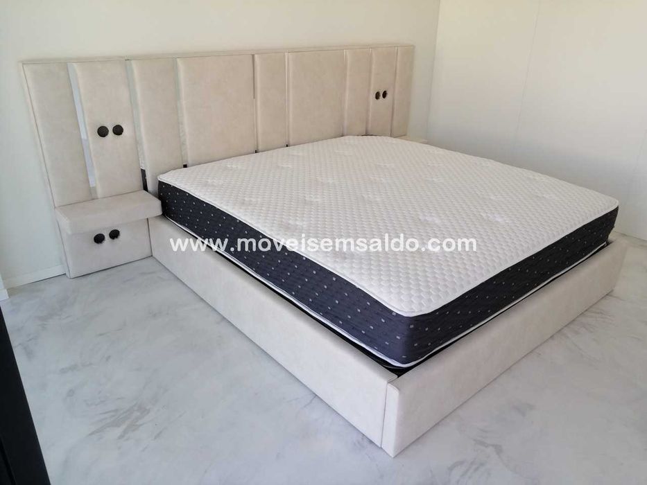 Cama de Casal Estofada - Fabricamos todas medidas, materiais e cores
