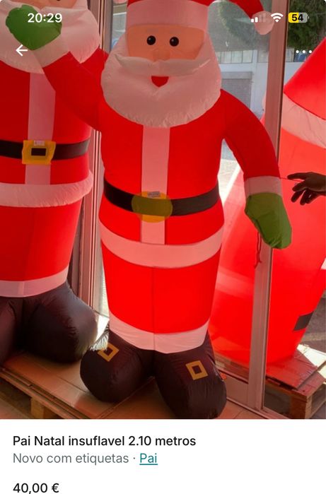 Pai natal insuflavel 2.10 metros