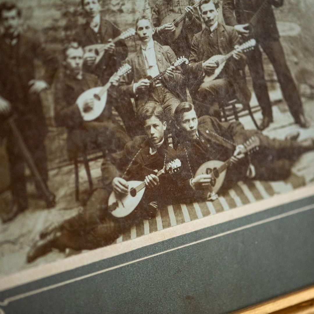 Przedwojenna urocza fotografia mandolinistów lata30ste