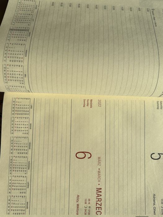 Kalendarz na 2022 nowy a4 i notatnik