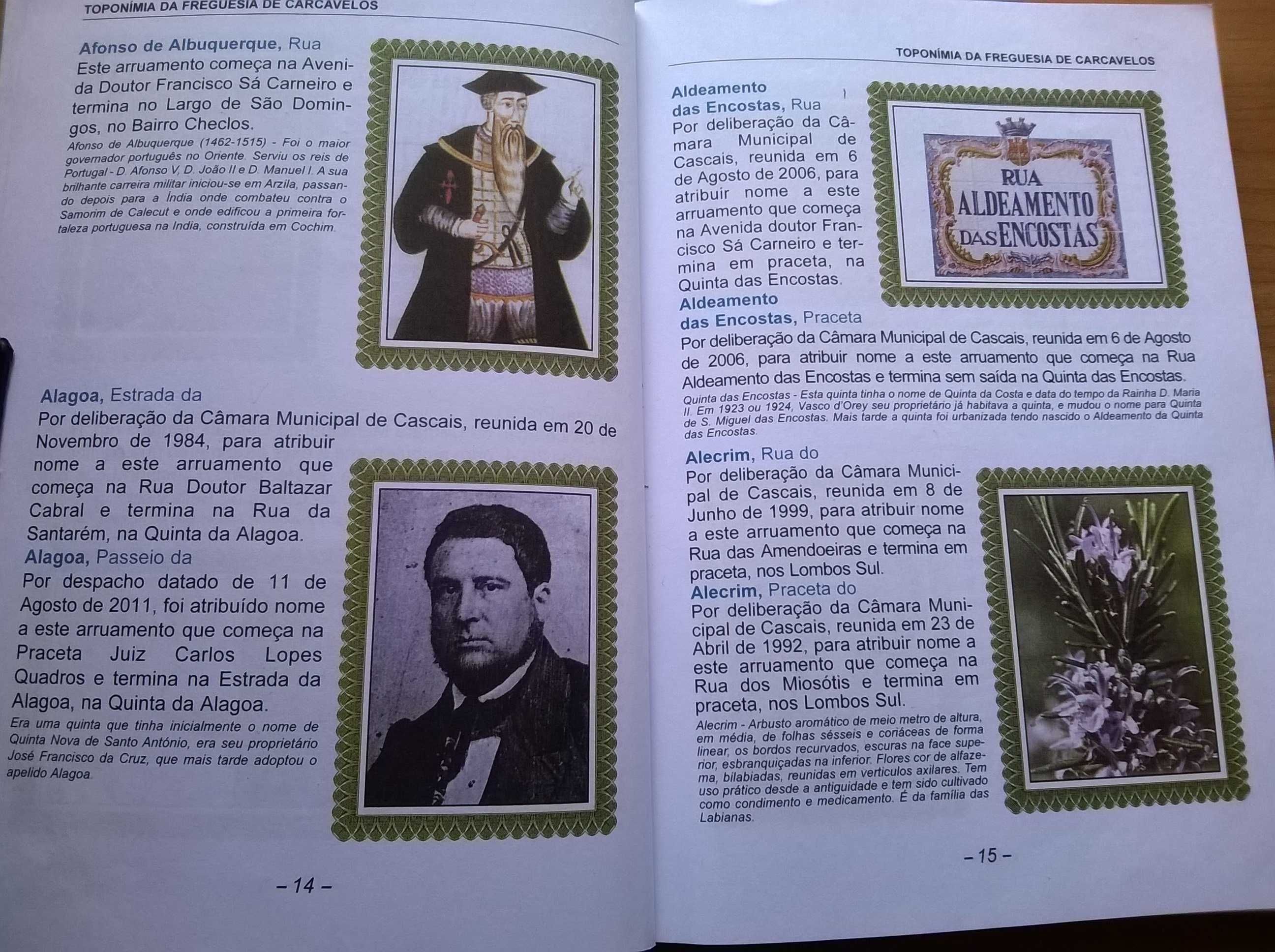 Toponímia da Freguesia de Carcavelos - Manuel Eug. e José Ricardo