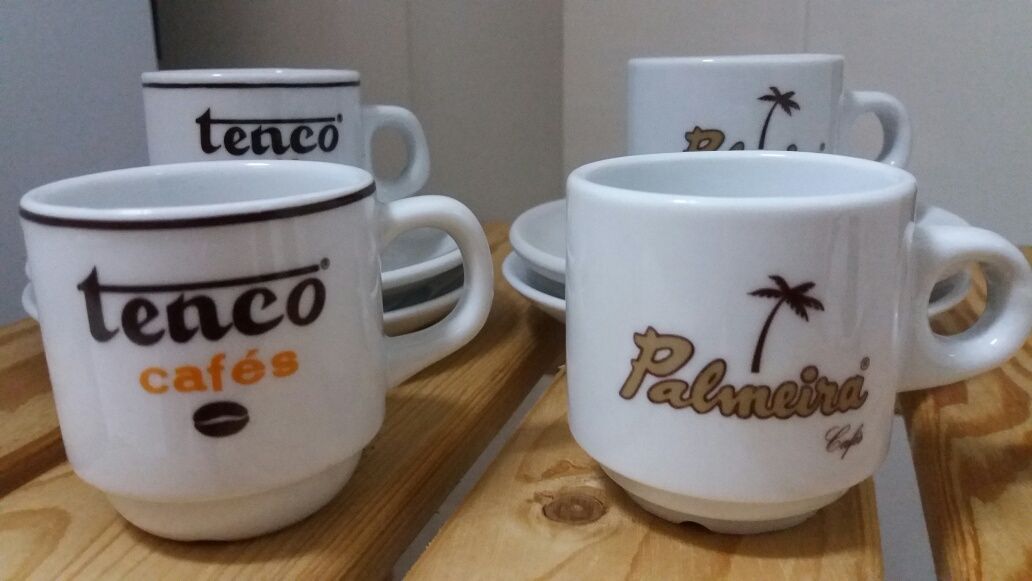 Chávenas de café Tenco e Palmeira - em excelente estado (2 pares cada)