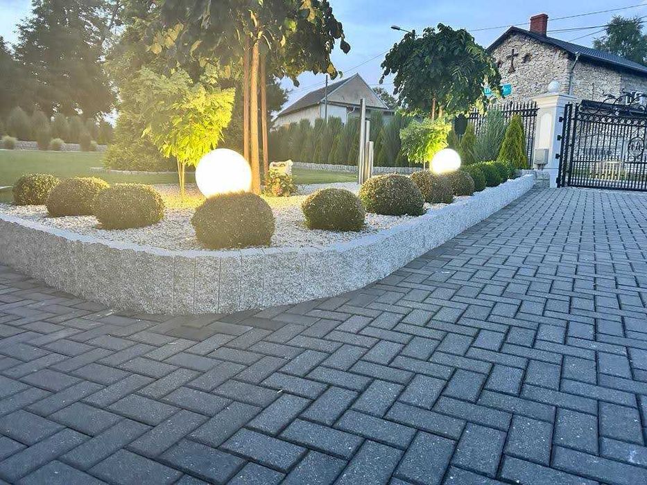 Palisada granitowa cięto-łupana 10x10x50cm,  inne wymiary, wysyłka