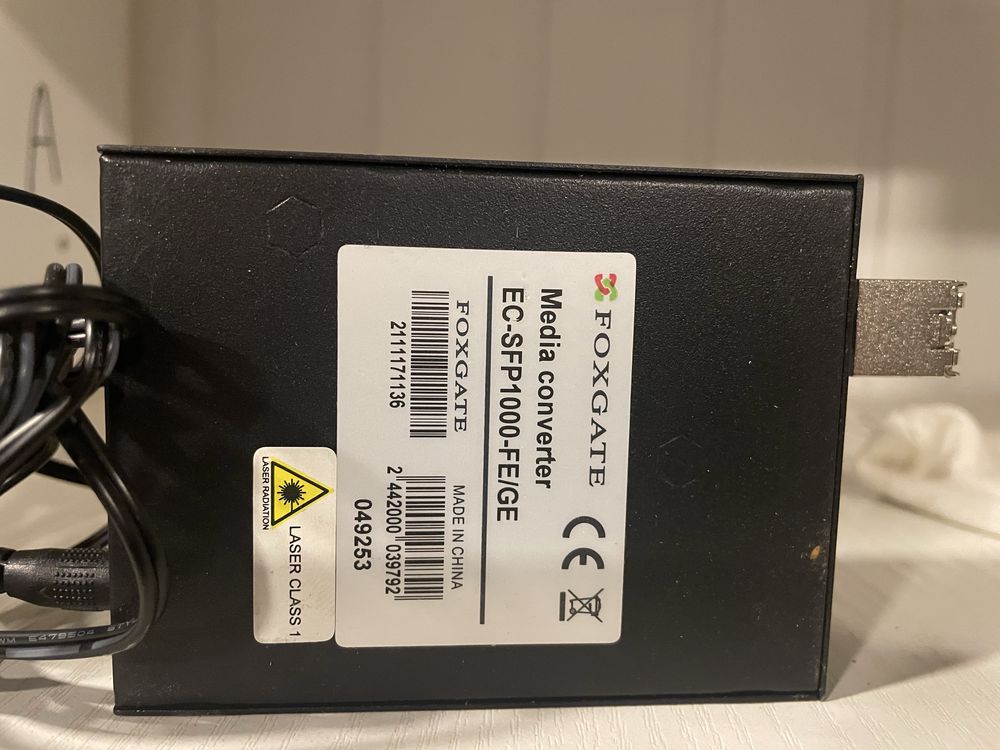 Медіаконвертер SFP Media Converter EC-SFP1000-FE / GE FoxGate 14199