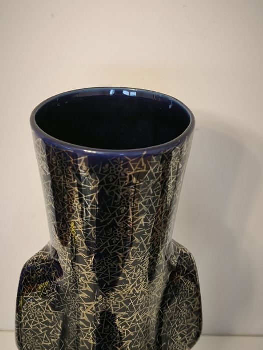 Wazon Pruszków PRL skrzydlak Kobaltowy