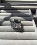 Srebrny zegarek na palec vintage - unikatowy design / unisex/