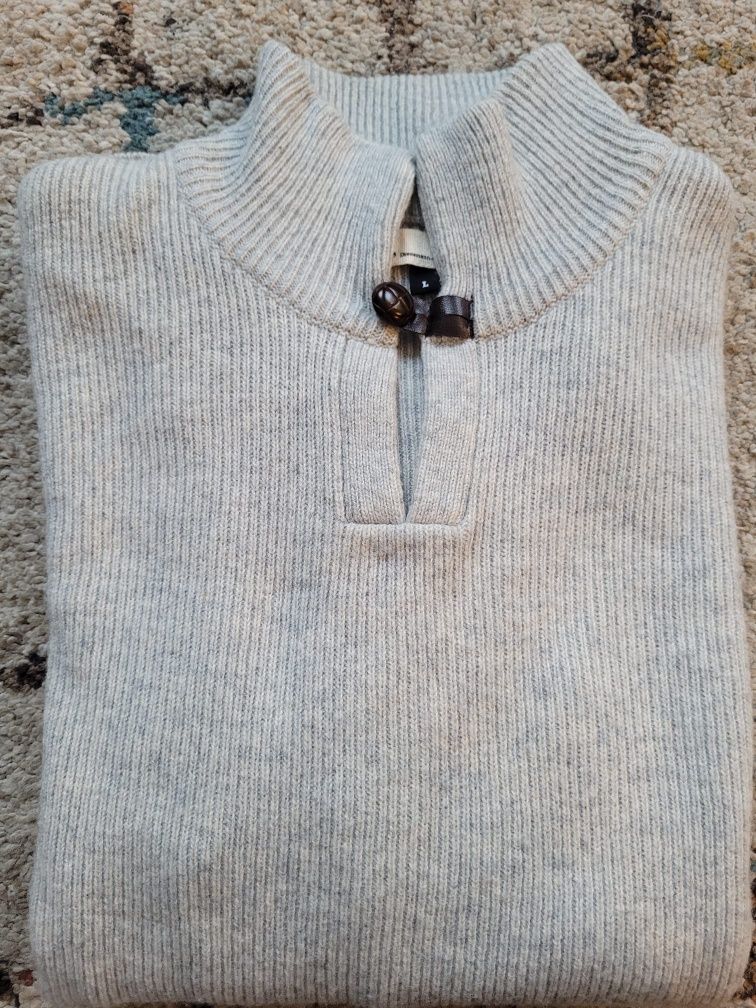 Męski sweter marki Dressman rozmiar L 80% wełna