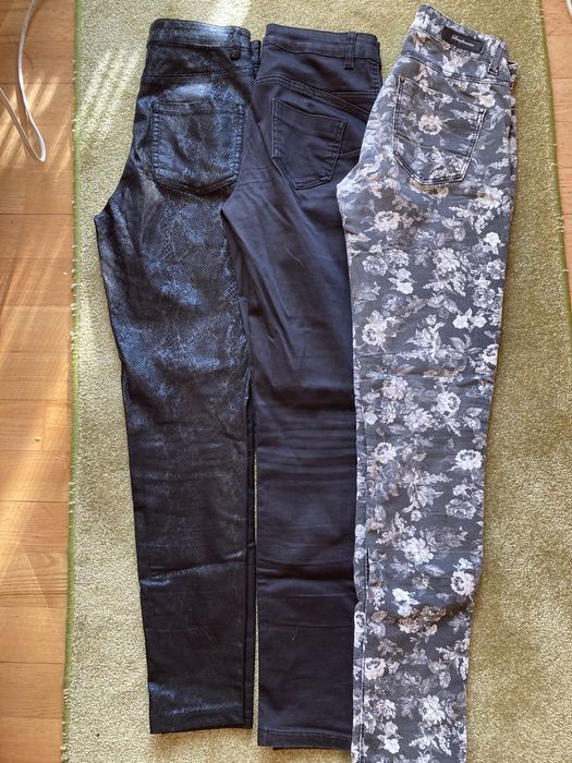 Spodnie jeansy calzedonia xs 34 trzy pary