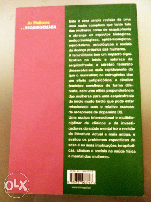 Vendo livro "As mulheres e a esquizofrenia" - David Castle