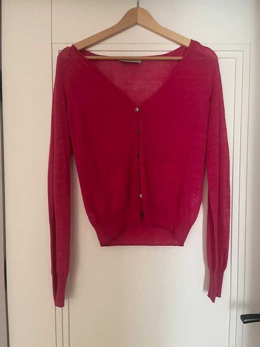 Sweterek rene lezard 38 m lniany len premium