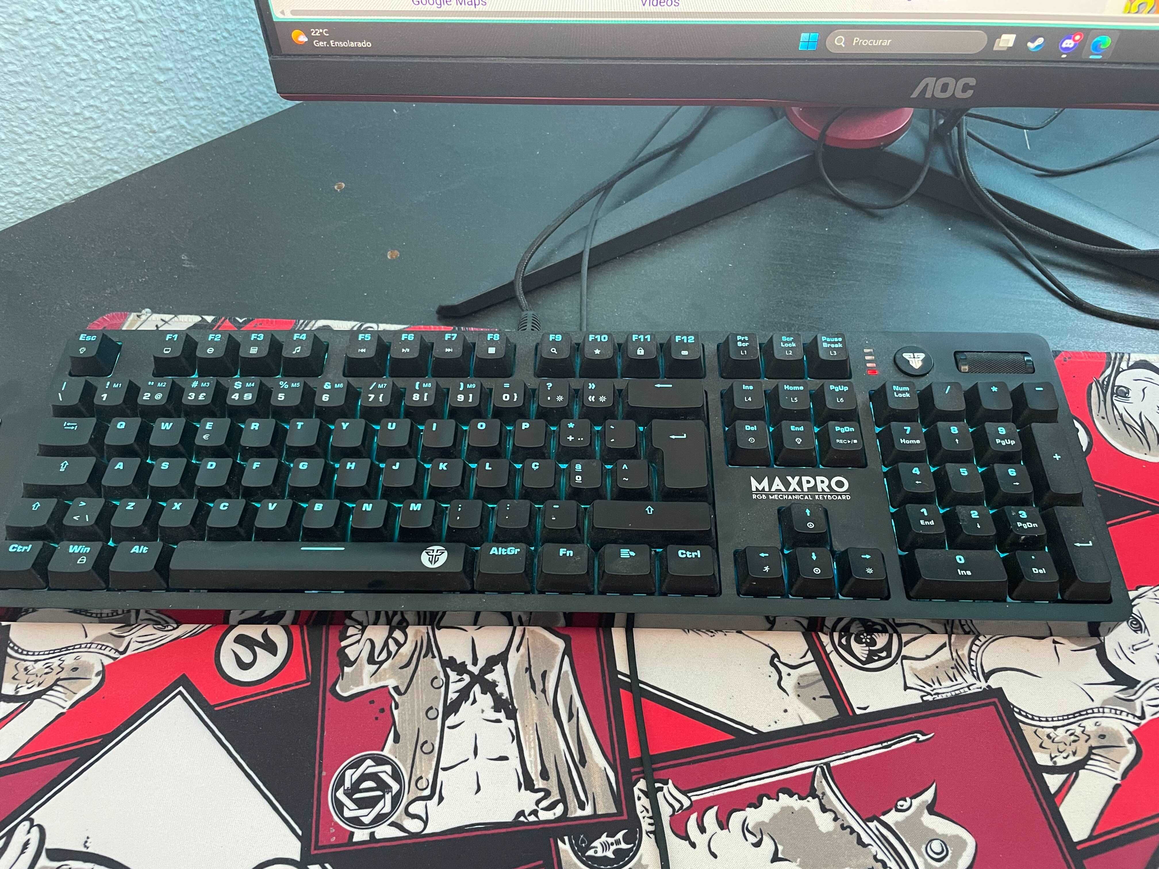 Setup Gaming Ryzen 5 5500 RTX 3070 com monitor e periféricos