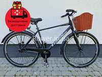 Дорожній велосипед з корзиною Titan Turin 28" рама-18" 2024 black-grey