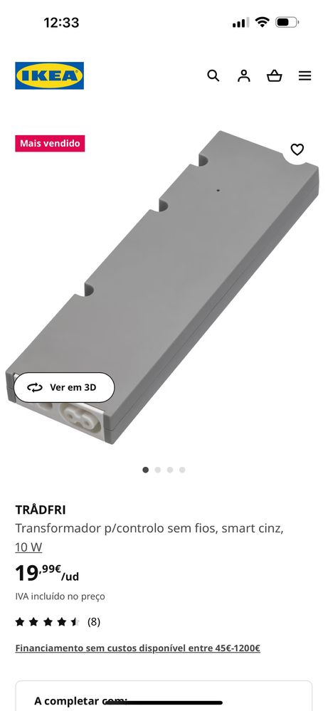 Novo! Transformador Led power supply 3 entradas IKEA