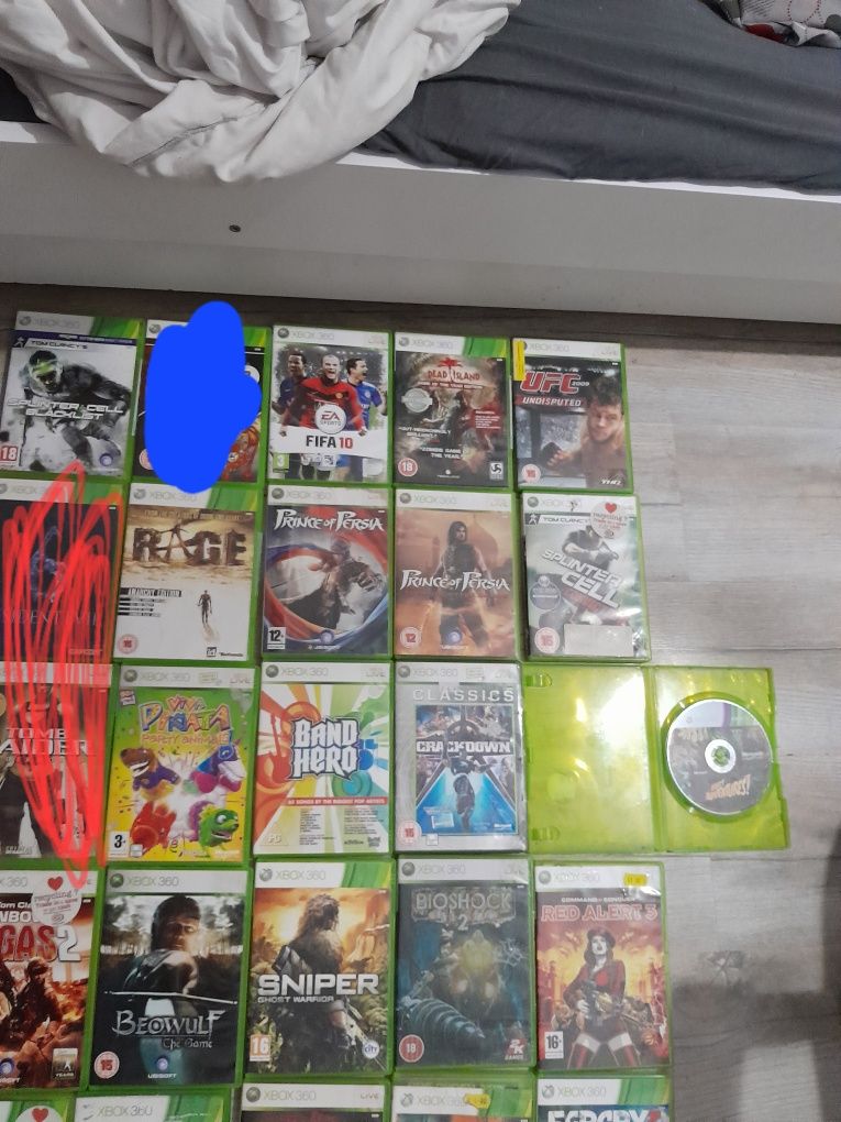 Gry na xbox 360 nowe można na  pojedyńcze sztuki lub cały komplet 450