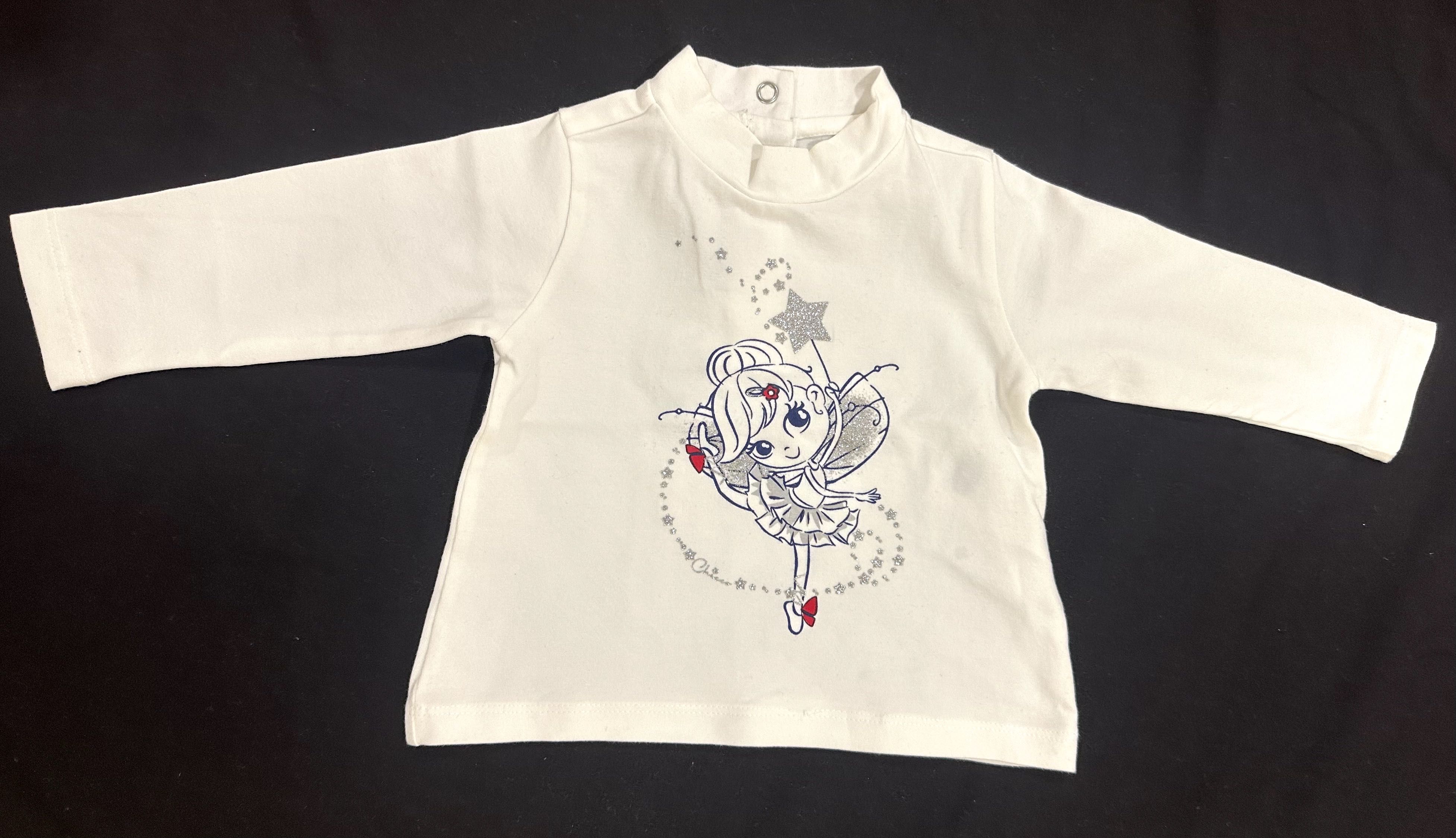 Camisola Branca Bailarina Chicco 6M como NOVA